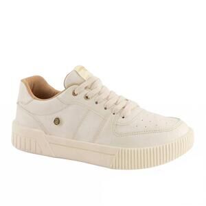 NEW ANDREA women's lace closure sneaker in bone